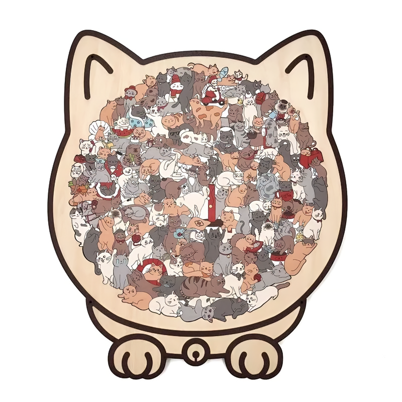 Puzzle con gatti in legno da 135 pezzi