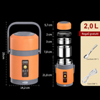 Lunch Box Riscaldabile USB | Acciaio inox 304, Scaldavivande portatile