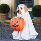 Decorazione da giardino in resina con cucciolo di zucca