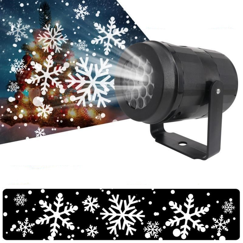 Proiettore natalizio a LED Spettacolo di luci con fiocchi di neve | Lampada da esterno impermeabile con 16 motivi