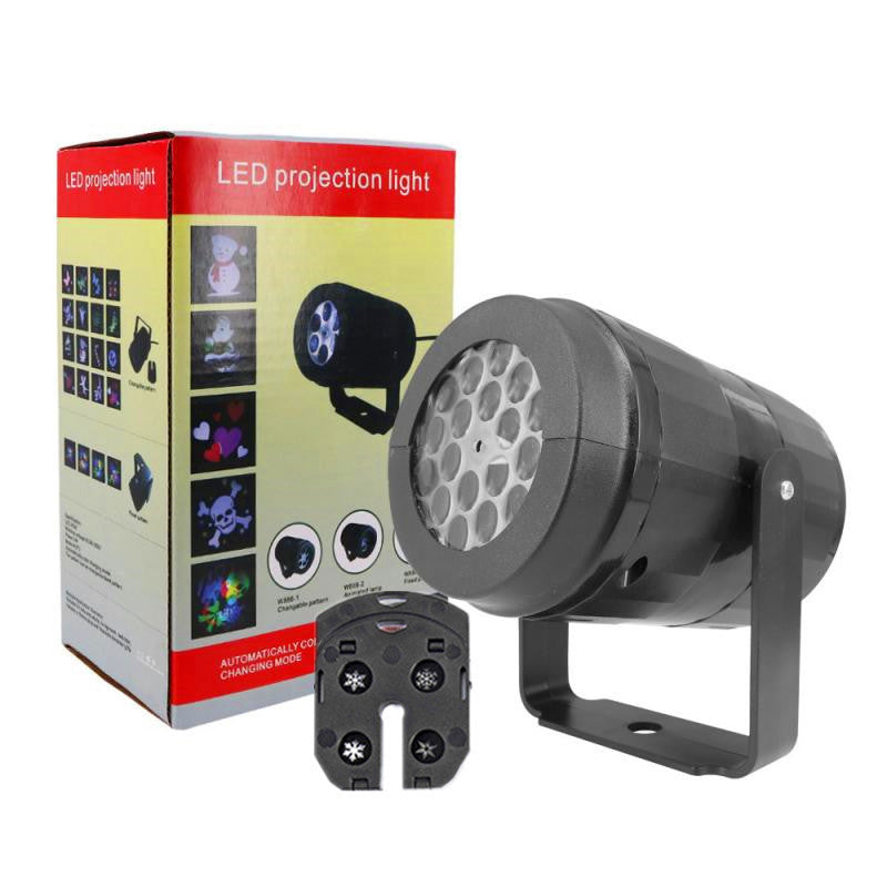 Proiettore natalizio a LED Spettacolo di luci con fiocchi di neve | Lampada da esterno impermeabile con 16 motivi