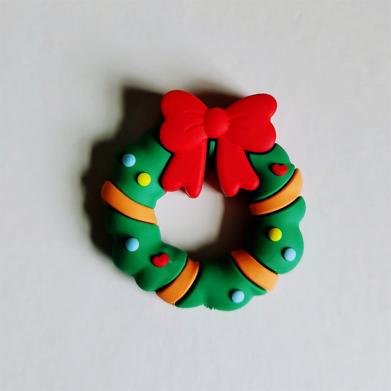 Ornamenti per la decorazione della torta di Natale in plastica morbida