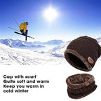 Set cappello invernale con sciarpa