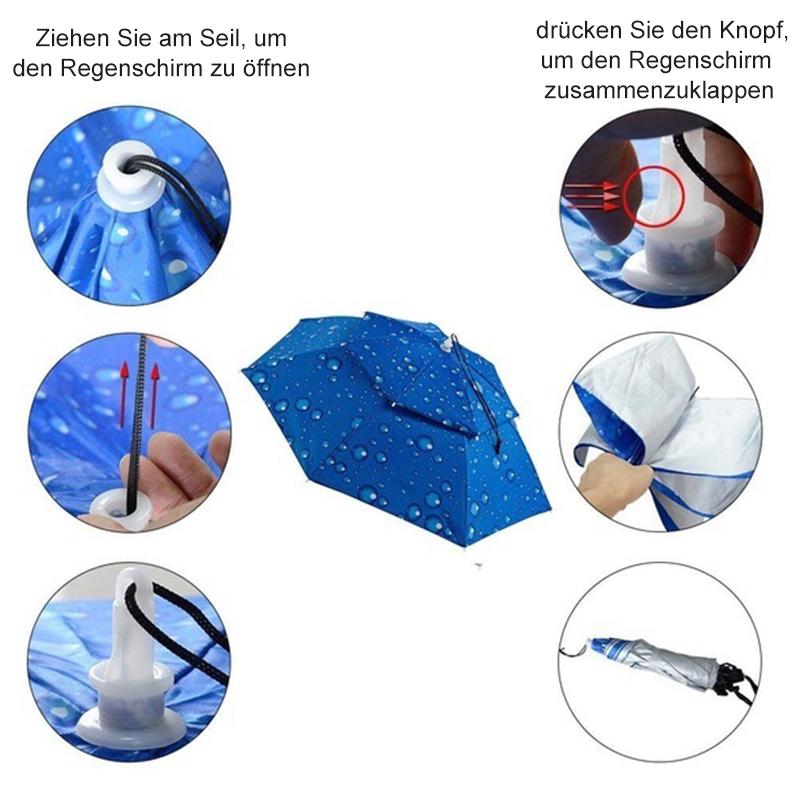 Cappello ombrello antipioggia per pesca e giardinaggio