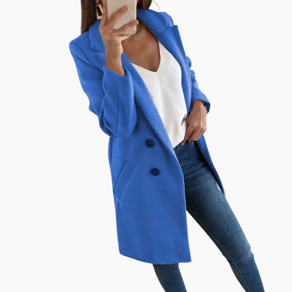 Cappotto con chiusura a bottoni per donna