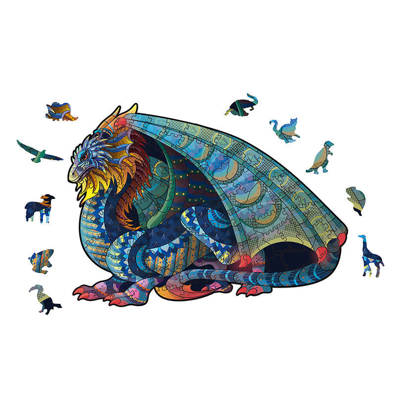 Puzzle 3D con animali in legno
