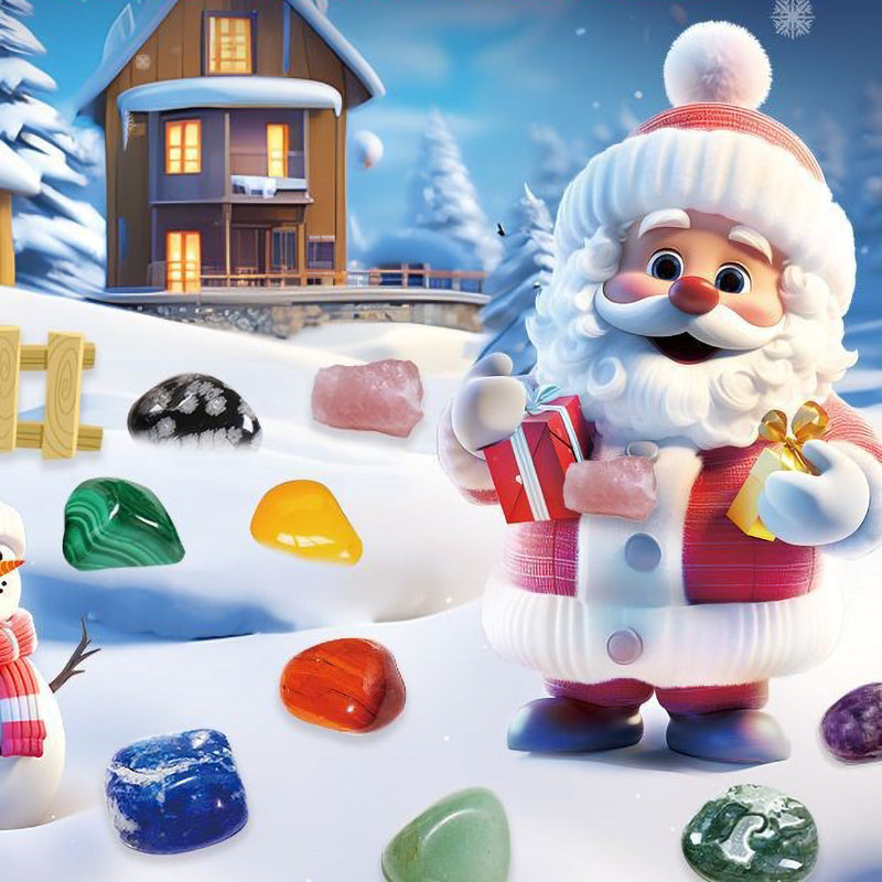 Calendario dell'Avvento in pietra natalizia