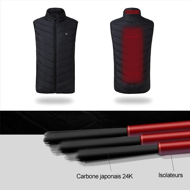 Gilet riscaldato da uomo coibentato