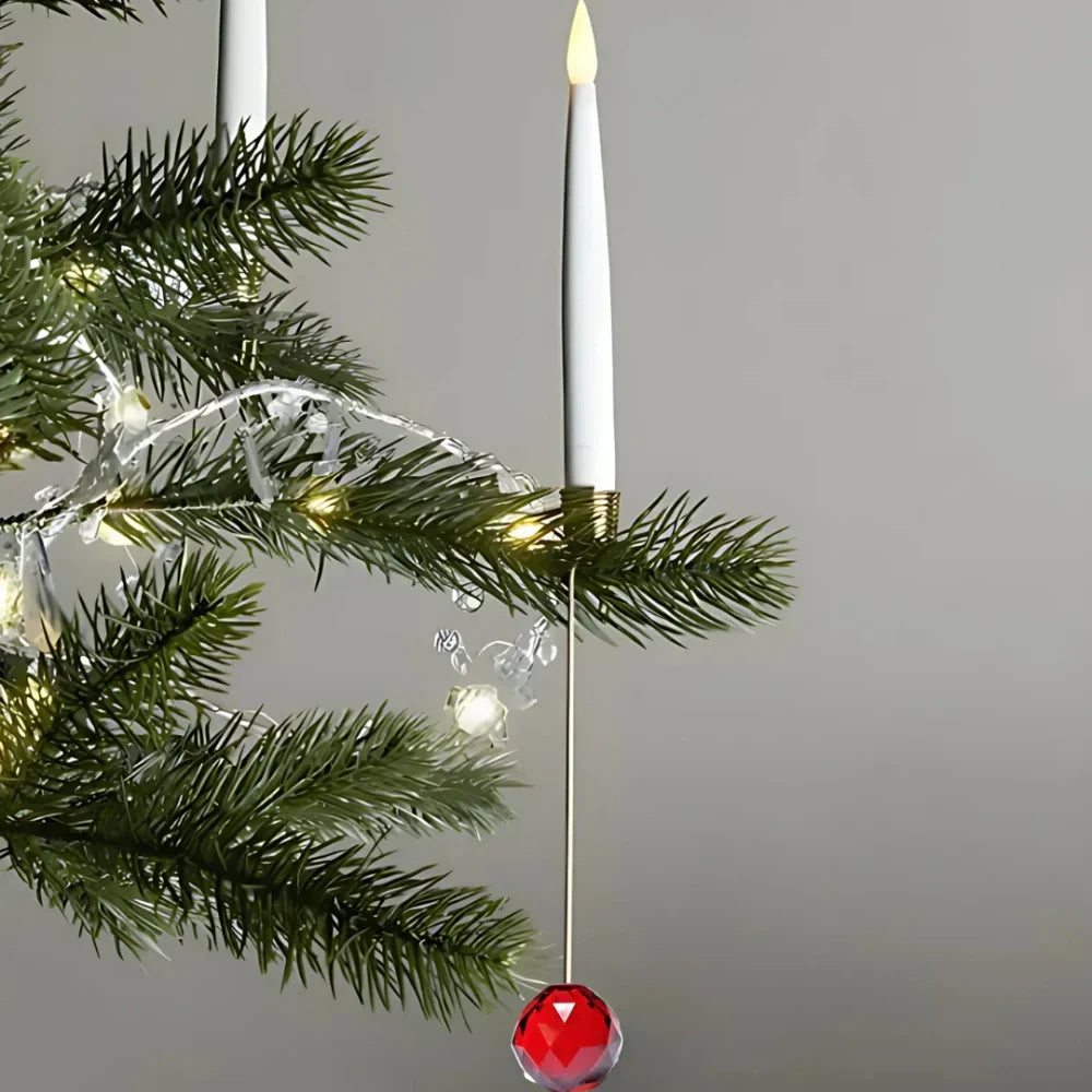 Luci dell'albero di Natale con candele LED tremolanti