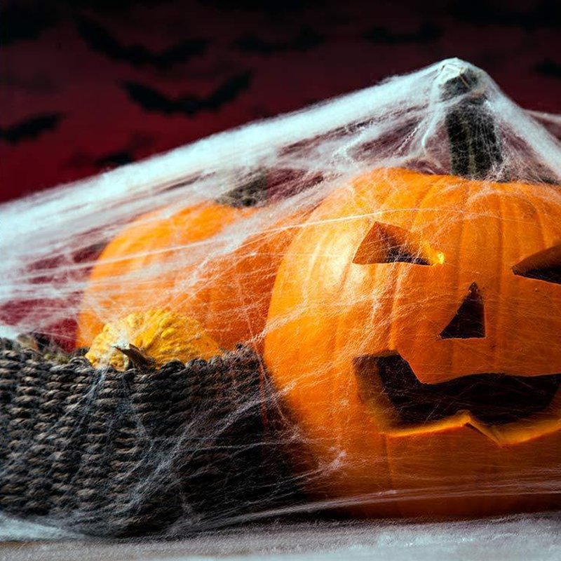 Decorazioni di ragno di Halloween, ragnatela estensibile