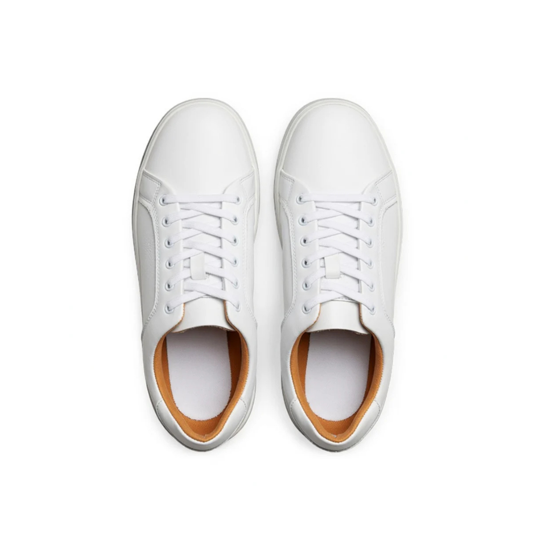 Scarpe stringate in pelle bianca da uomo