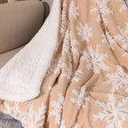 Coperta natalizia in lana per divano e letto