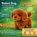 Cane Robot Cucciolo Interattivo di Peluche che Cammina, Abbaia e Scodinzola