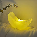 Lampada da notte a mezzaluna in stile Art Déco | Alimentato a batteria con interruttore