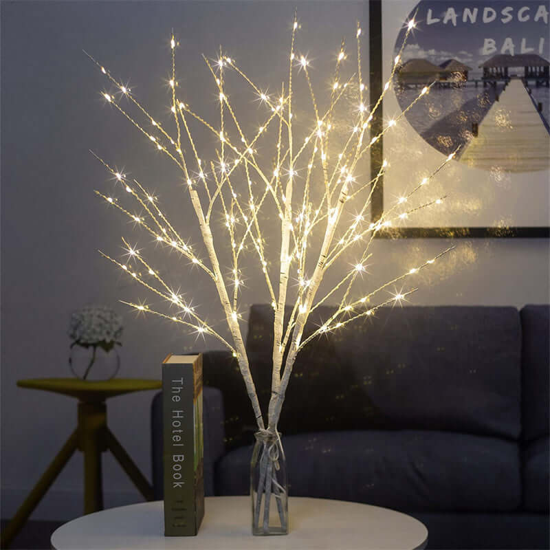 Luci decorative a LED per albero di betulla di Natale