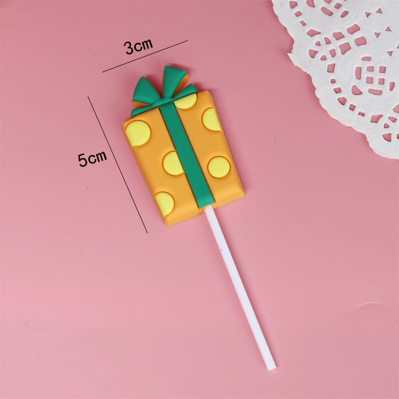 Ornamenti per la decorazione della torta di Natale in plastica morbida