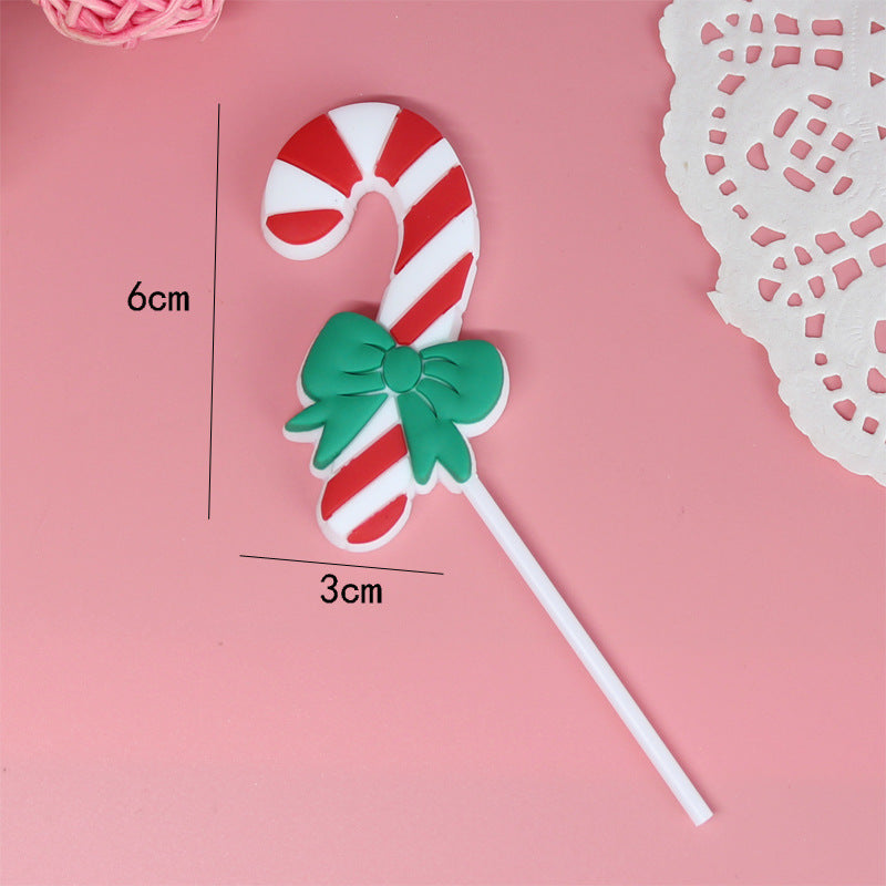 Ornamenti per la decorazione della torta di Natale in plastica morbida