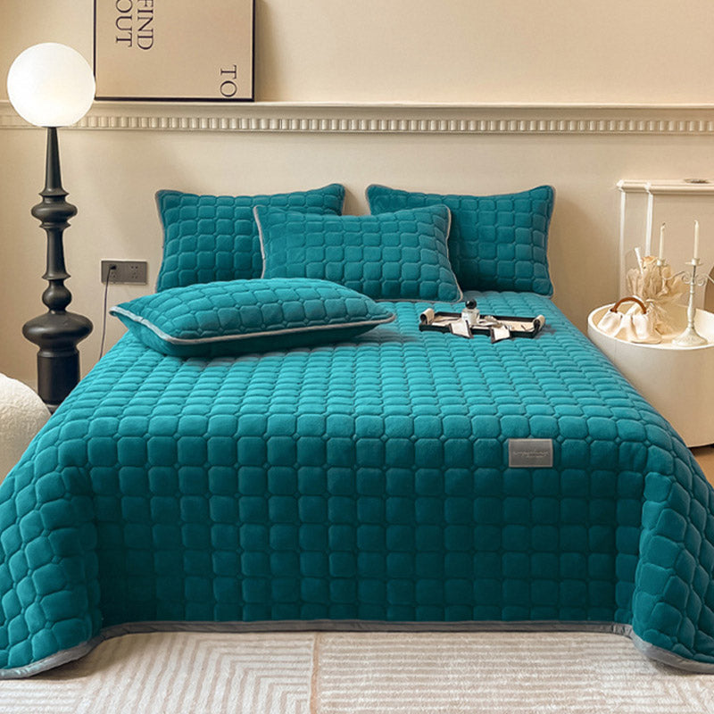 Coperta moderna morbida con trama quadrata | Elegante copriletto soffice e copridivano