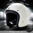 Casco moto vintage a profilo basso omologato DOT ed ECE