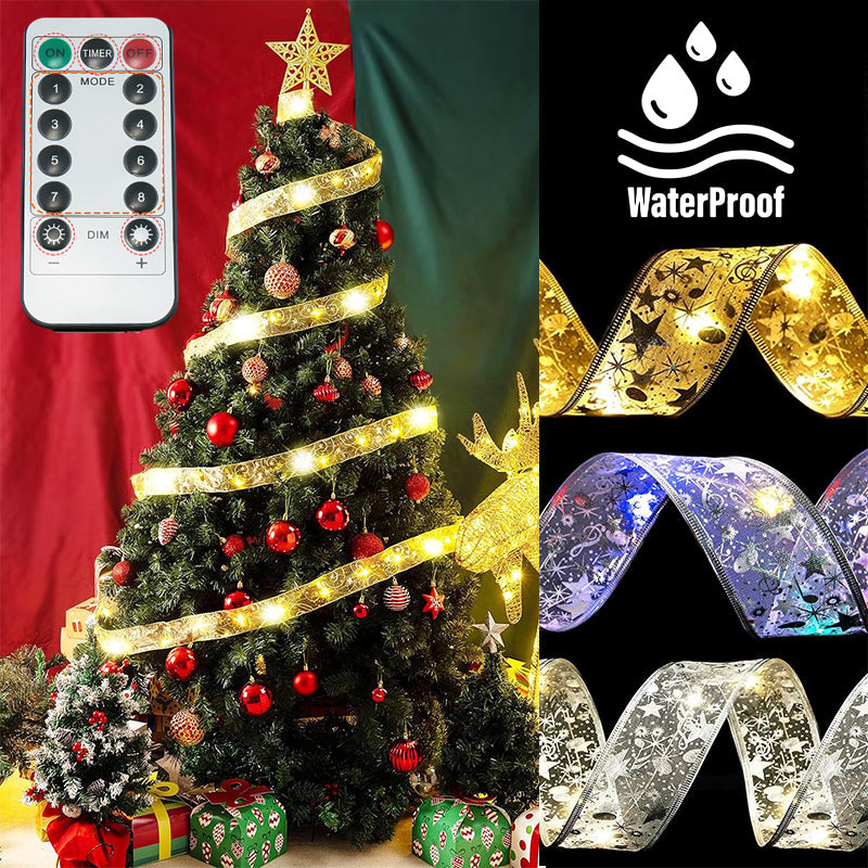 Luci decorative dell'albero di Natale del nastro