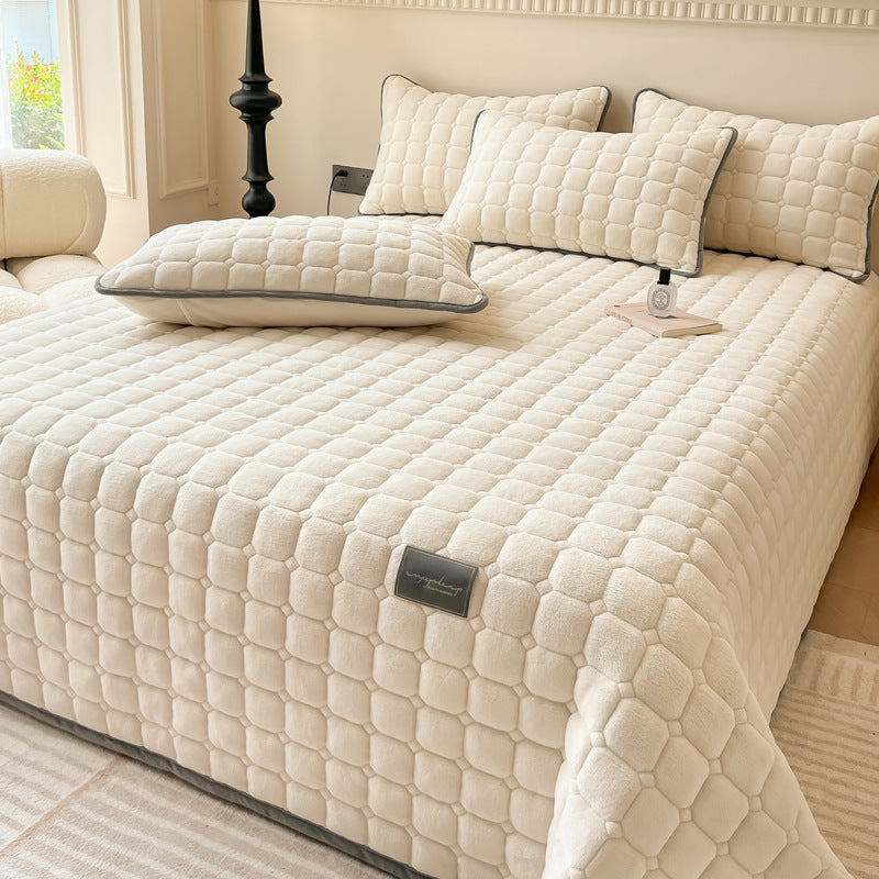 Coperta moderna morbida con trama quadrata | Elegante copriletto soffice e copridivano