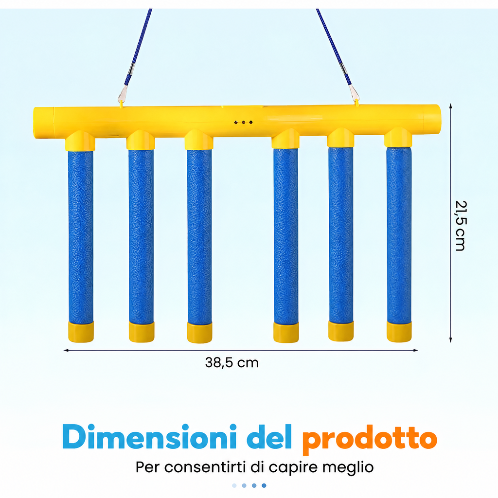 Gioco di riflessi per bambini, trainer di reazione con bastoncini cadenti, sfida a caduta