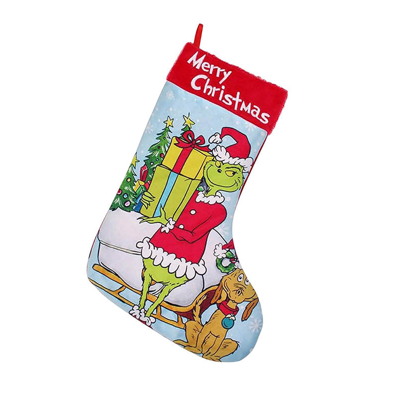 Calze di Natale verdi Decorazioni natalizie