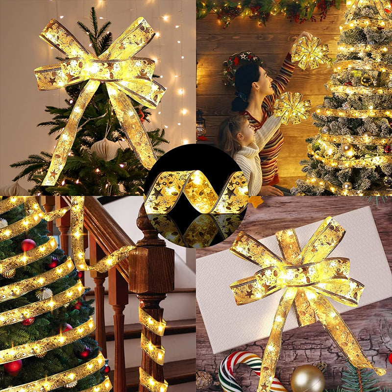 Luci decorative dell'albero di Natale del nastro