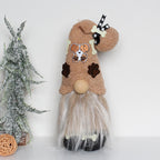 Decorazioni natalizie per gnomi bambola senza volto