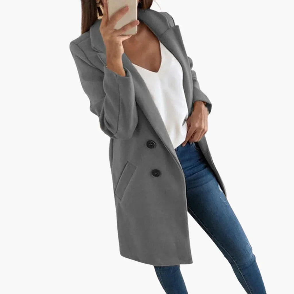 Cappotto con chiusura a bottoni per donna