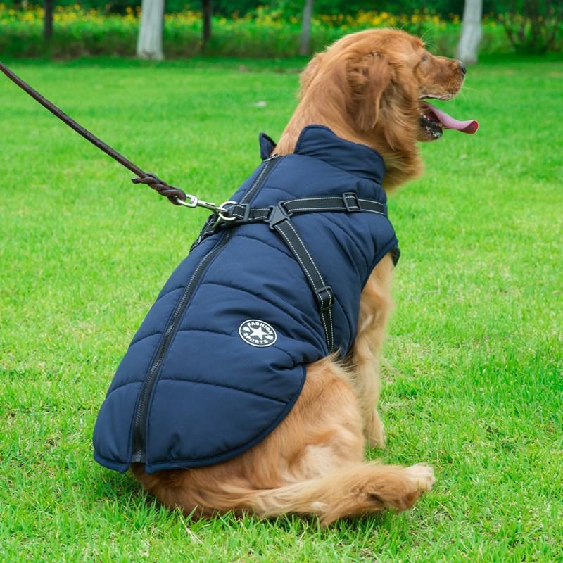 Cappotto invernale con cerniera per cani
