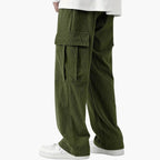 Pantaloni da uomo in velluto a coste con elastico in vita e tasche laterali