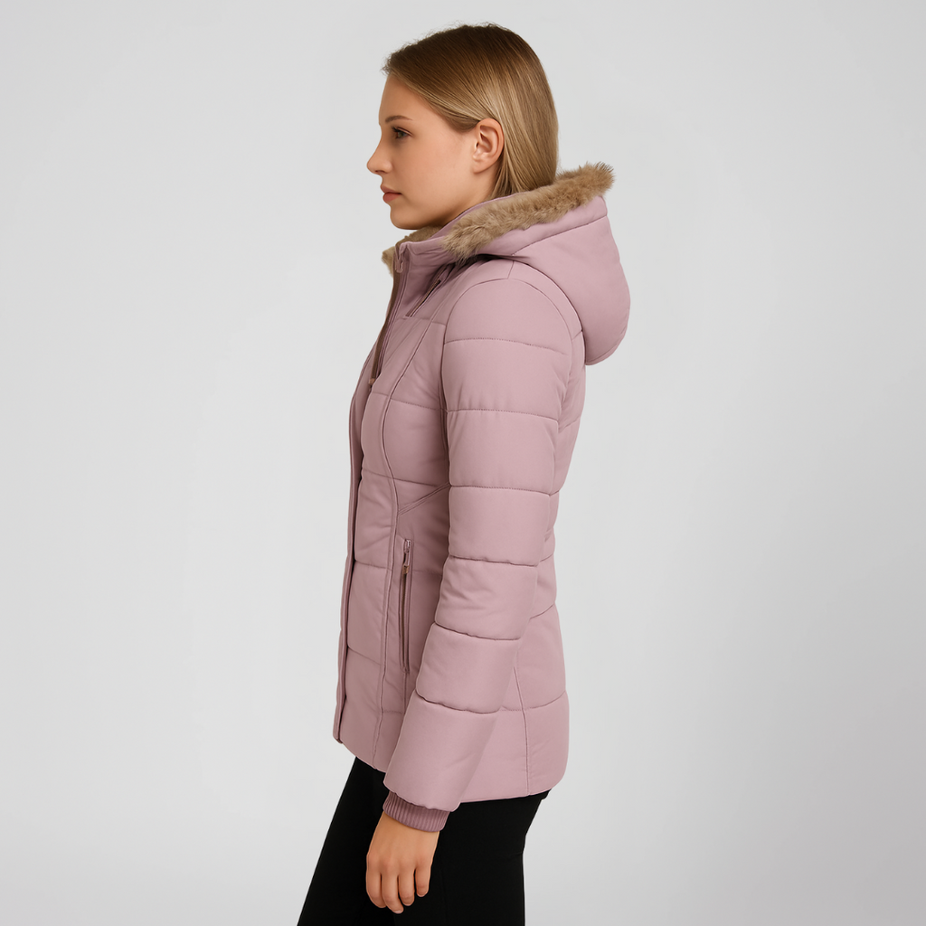Cappotto invernale Nordelle | Capispalla trapuntato con cappuccio isolante per donna