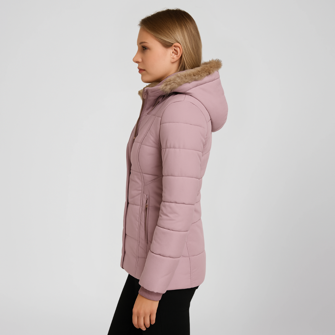 Cappotto invernale Nordelle | Capispalla trapuntato con cappuccio isolante per donna
