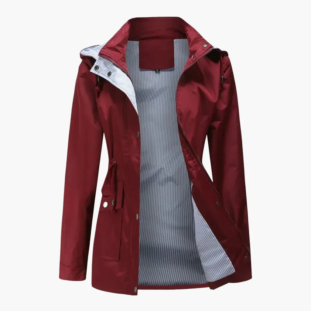 Trench lungo con cappuccio da donna