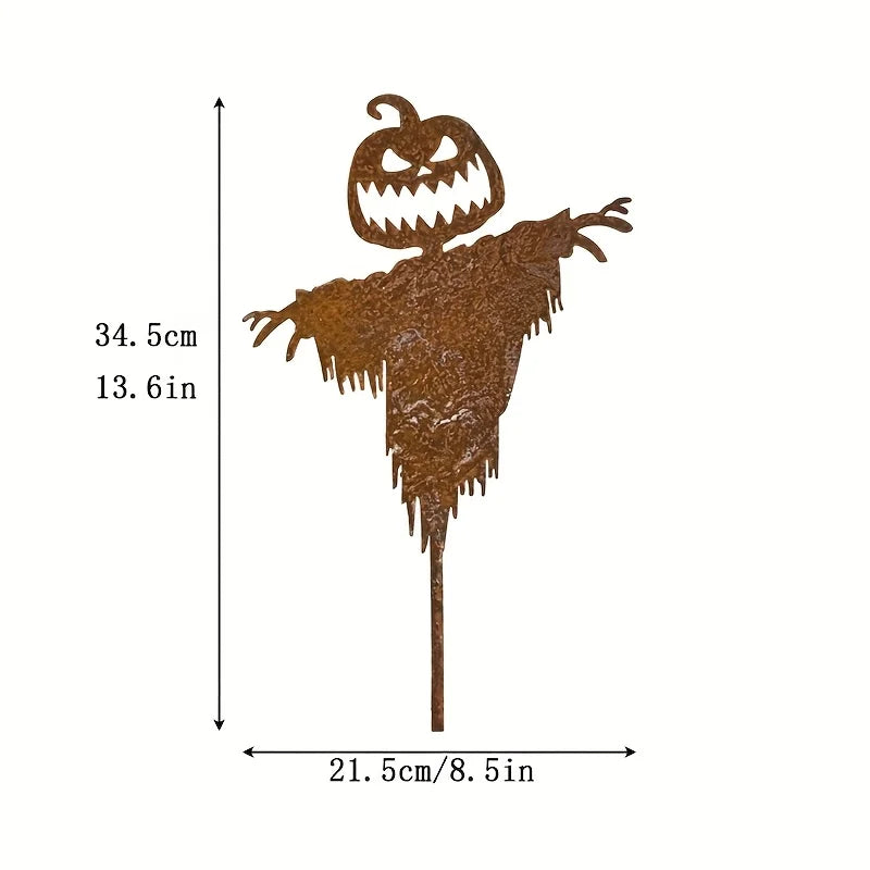 Decorazione rustica di Halloween dello spaventapasseri della zucca spaventosa