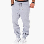 Pantaloni da jogging da uomo con polsini a coste e tasca posteriore