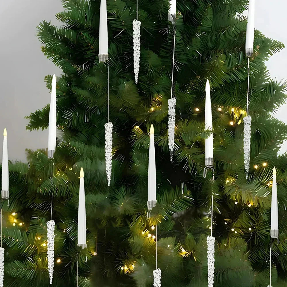 Luci dell'albero di Natale con candele LED tremolanti