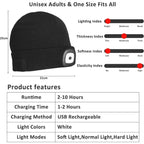 Cappello a cuffia LED ricaricabile per l'inverno