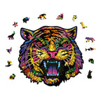 Puzzle 3D con animali in legno