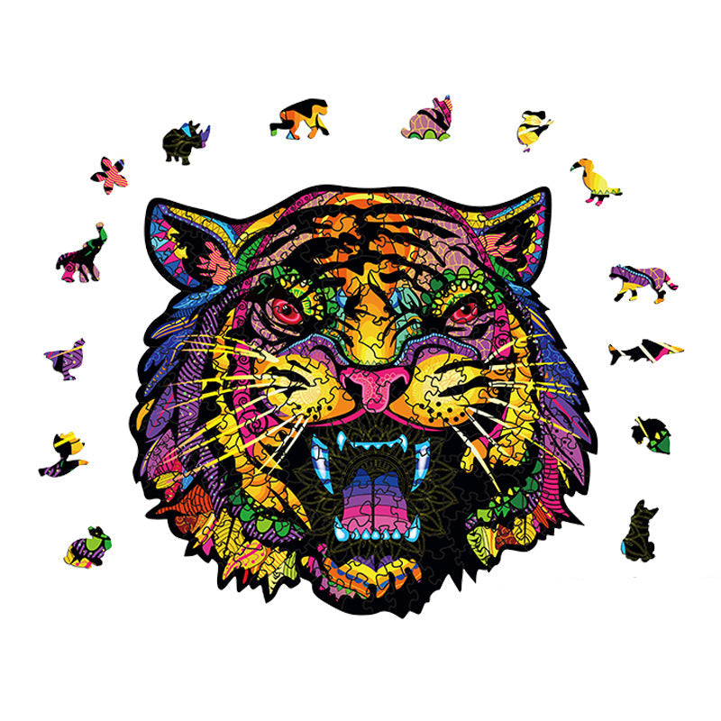 Puzzle 3D con animali in legno