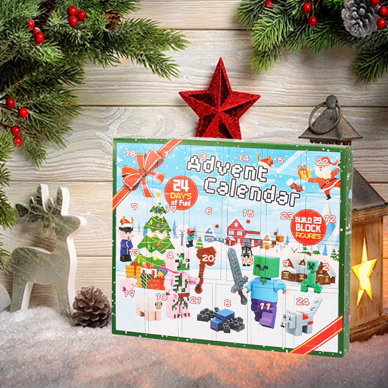 Calendario dell'Avvento Natale 2024 Compreso di 29 Personaggi