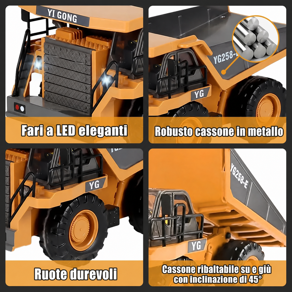 Set di costruzione RC con 4 veicoli