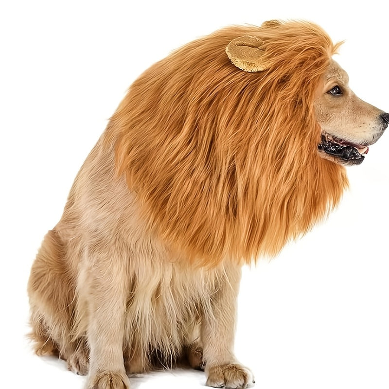 Costume di Halloween realistico con criniera di leone per cane | Leggero e regolabile