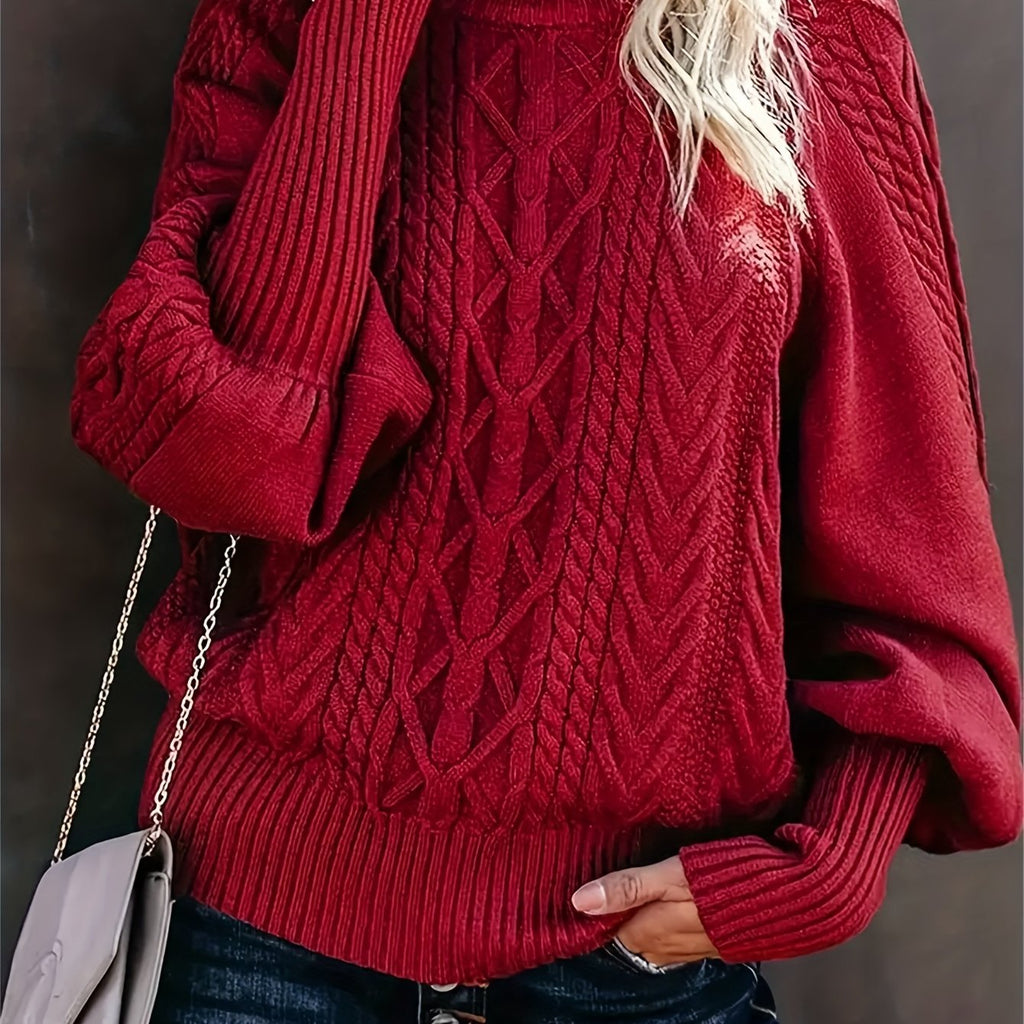 Dames Gebreide Pullover met Halfhoge Kraag | Elegante e confortevole