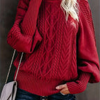 Dames Gebreide Pullover met Halfhoge Kraag | Elegante e confortevole