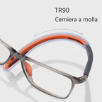 Occhiali da lettura sportivi da uomo ultra-leggeri anti luce blu per età avanzata