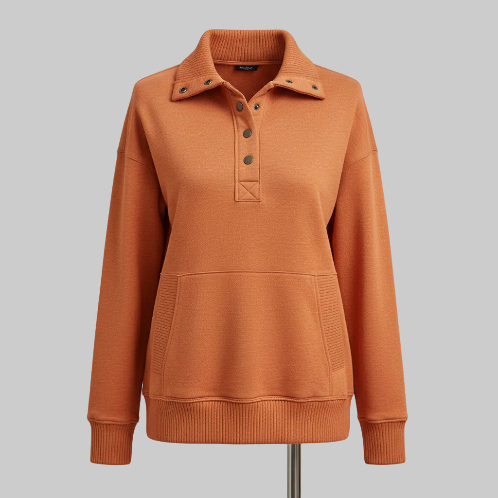 Damen Pullover V Ausschnitt Lässiger Felpa Alltag