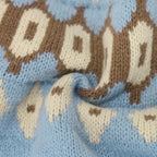 Maglione in lana nordica | Motivo Fair Isle in azzurro cielo