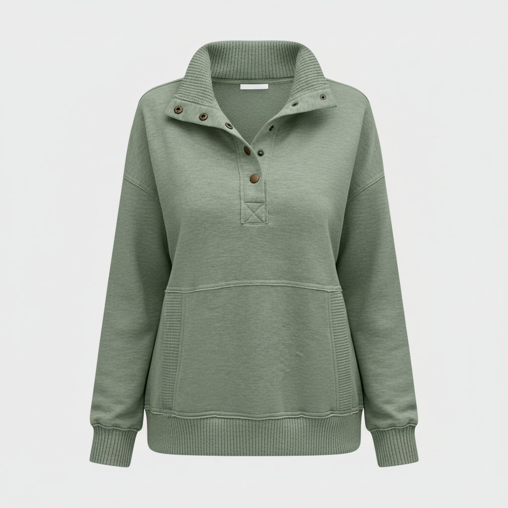 Damen Pullover V Ausschnitt Lässiger Felpa Alltag
